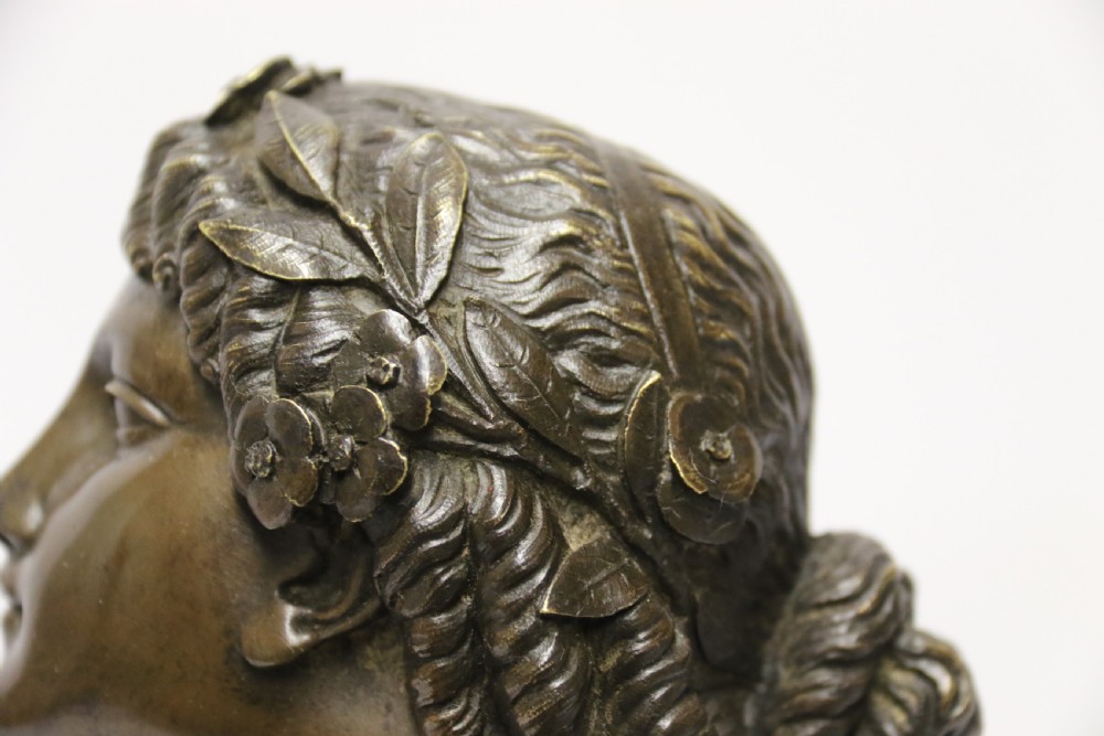 A Superb mid-19th century French classical bronze of Euterpe by Pierre Alexander Schoenewerk View XXI