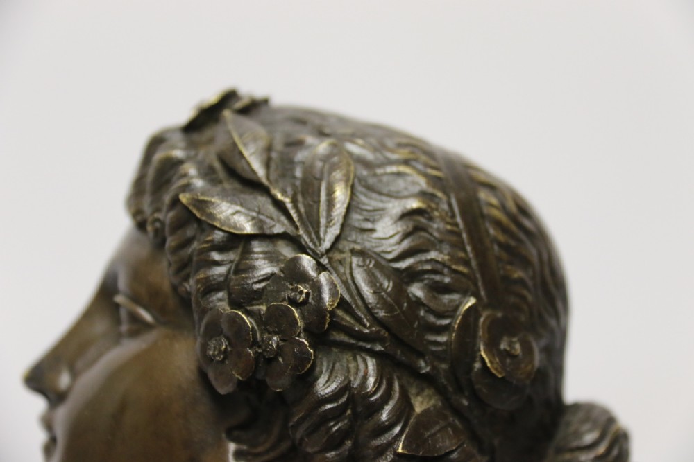 A Superb mid-19th century French classical bronze of Euterpe by Pierre Alexander Schoenewerk View XXIII
