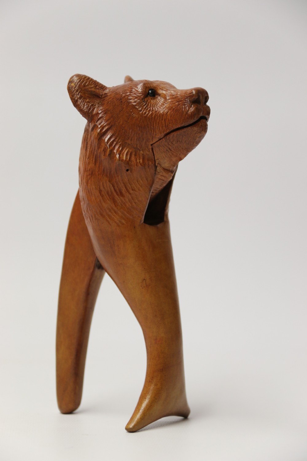Antique hand carved bear nut cracker circa 1900 View II