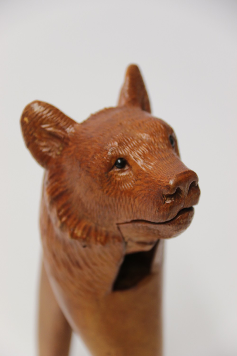 Antique hand carved bear nut cracker circa 1900 View III