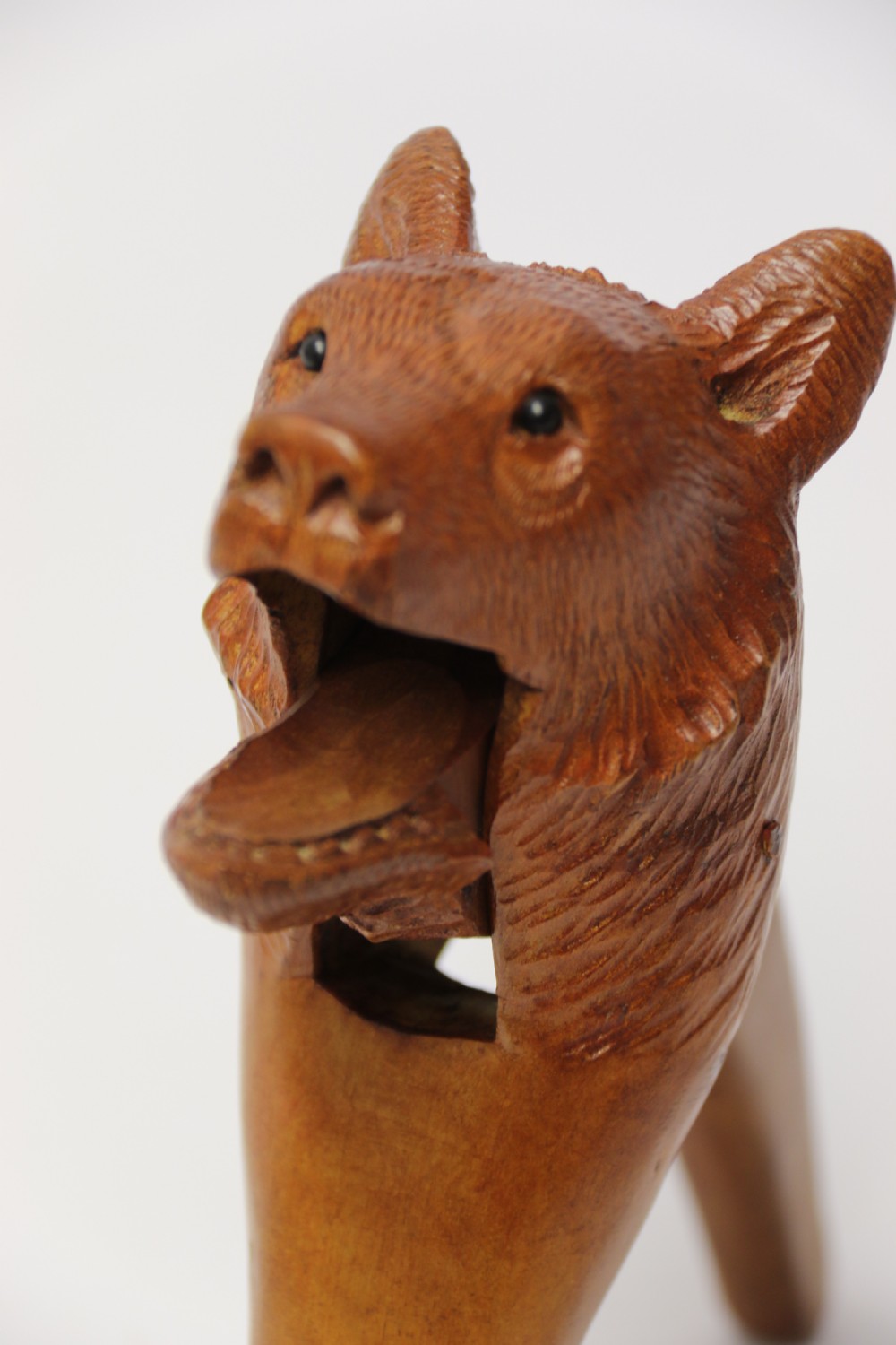 Antique hand carved bear nut cracker circa 1900 View VIII