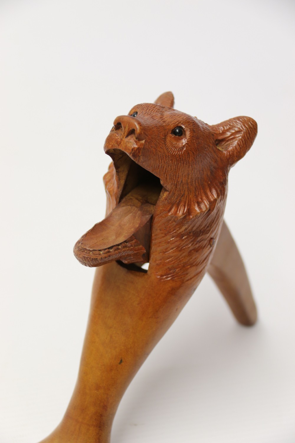 Antique hand carved bear nut cracker circa 1900 View IX