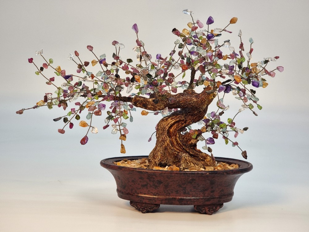 A Chinese Gemstone bonsai tree