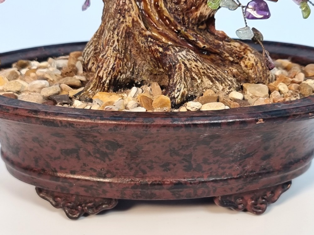 A Chinese Gemstone bonsai tree View X