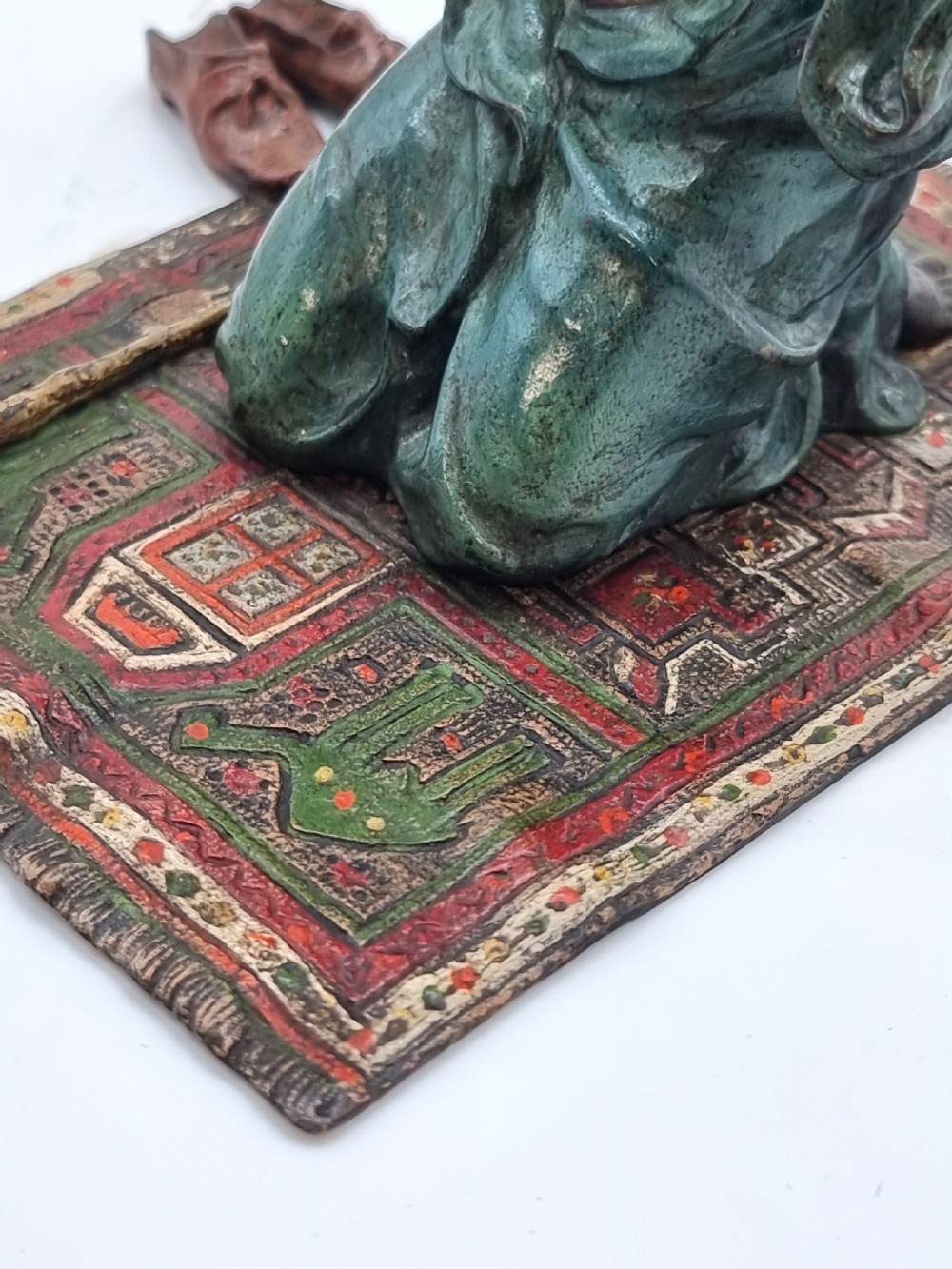 Bergman, Franz cold painted bronze sculpture of a kneeling Arab, Austrian circa 1900 View XI