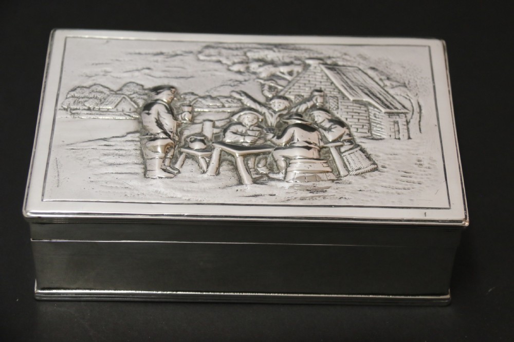 An early 19th century continental  silver box, circa 1820 View IV