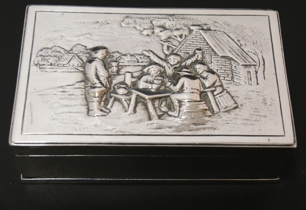 An early 19th century continental  silver box, circa 1820 View XIV