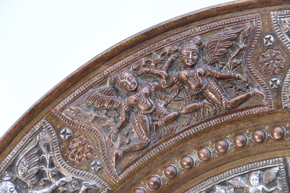 A superb Raj period silver, copper and brass repousse work charger. View VII