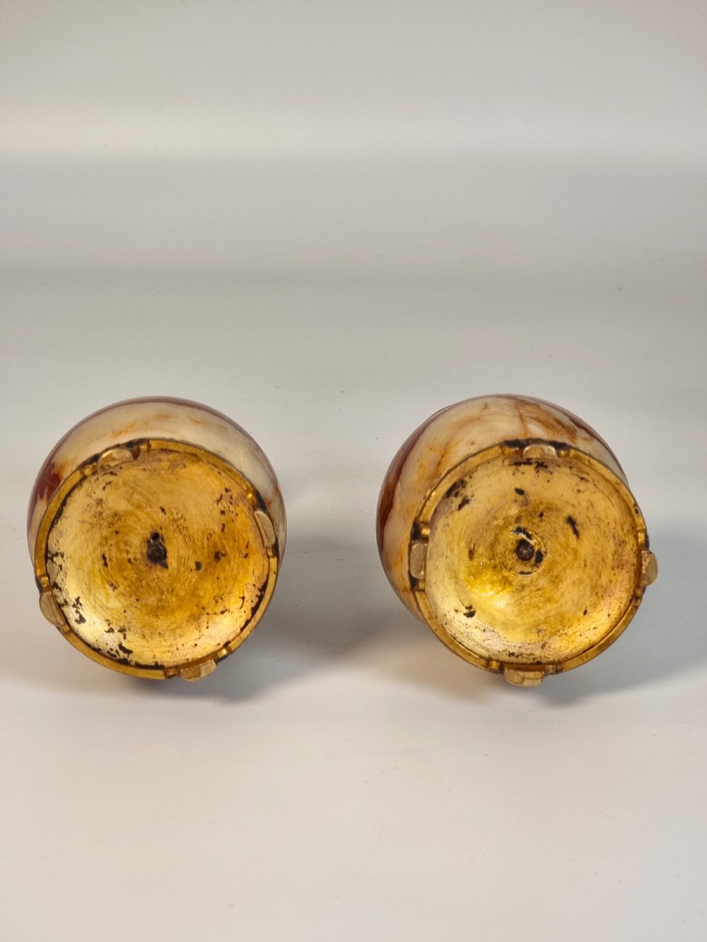 A pair of French champlevé enamel ormolu and onyx vases circa 1880 View XX