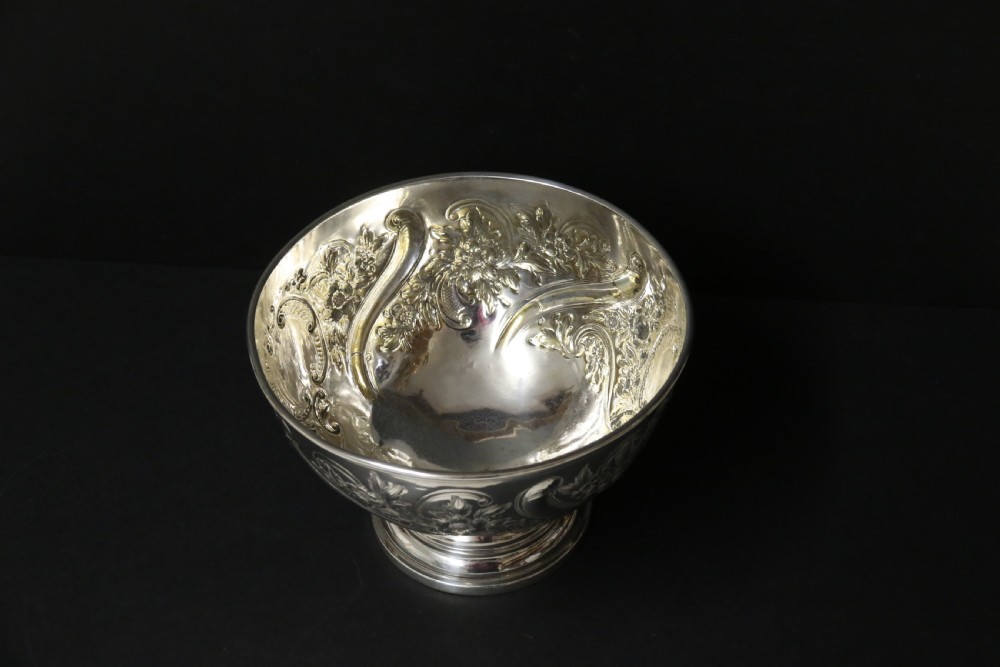 A Victorian period silver hallmarked bowl London 1897 - 98 View XI