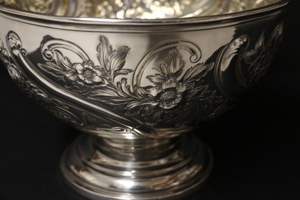 A Victorian period silver hallmarked bowl London 1897 - 98 View XII