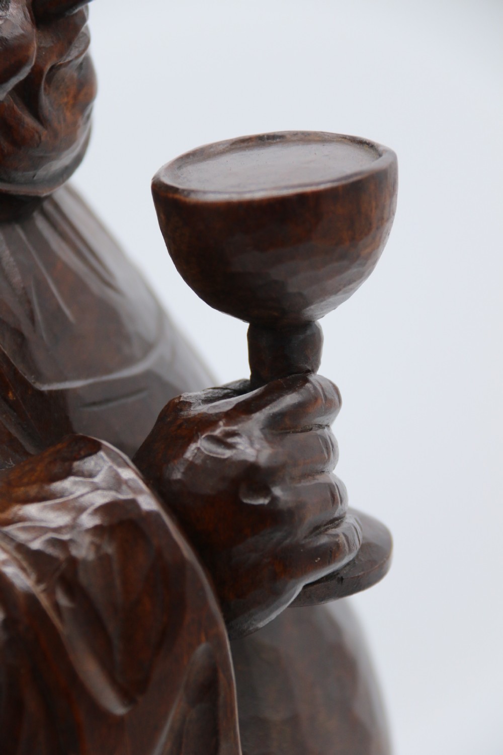 A Large Black Forest carved limewood study of a monk circa 1900 View XV