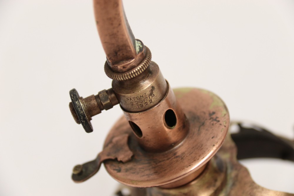 A stylish set of four early 20th century copper arts and crafts gas wall lights View XI