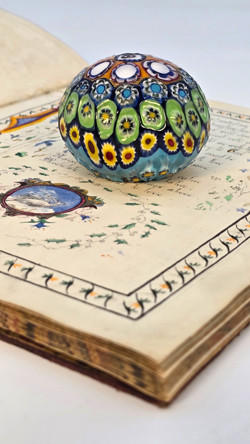 A rare and beautiful Millefiori glass paperweight