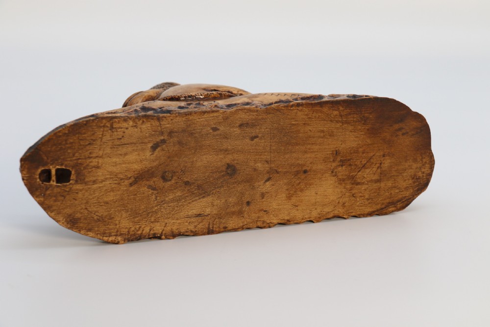 A rare early 20th century Canadian folk art maple wood carved Inuit figure group View XII