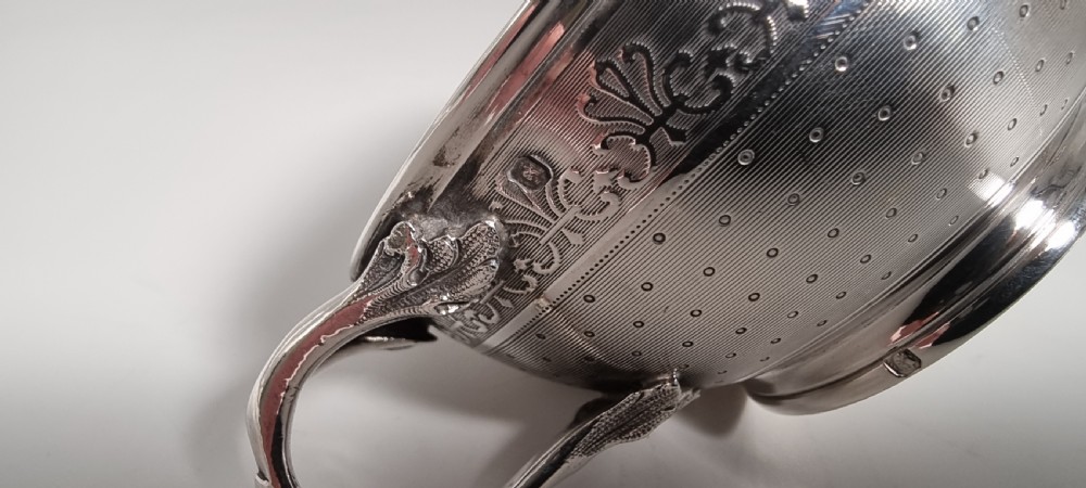 19th century French silver tea or coffee cup and saucer circa 1860 View XIV