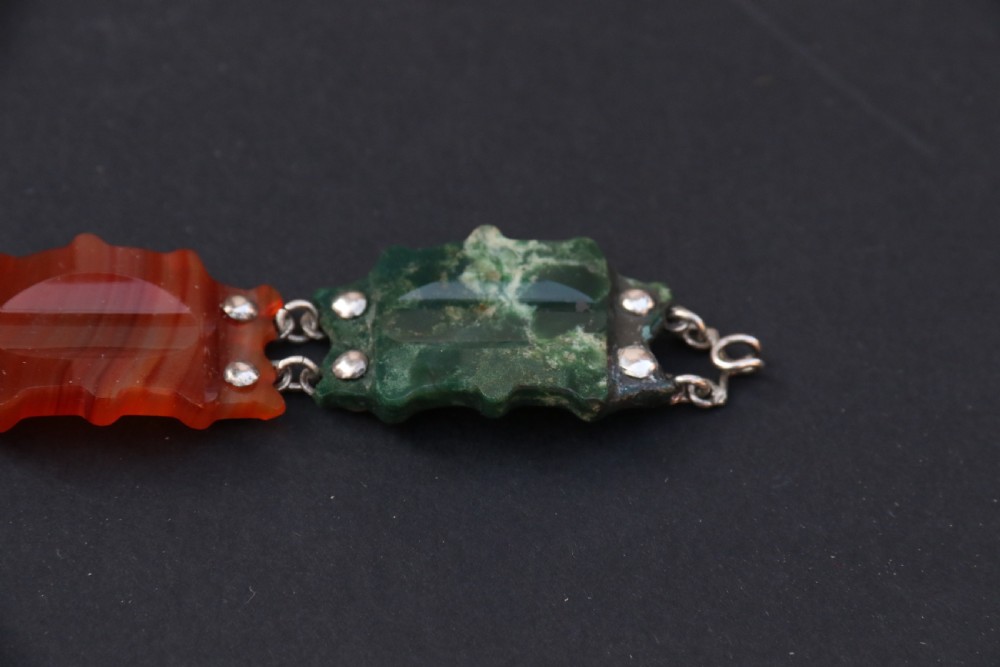  Scottish Agate and silver bracelet, circa 1880 View VI