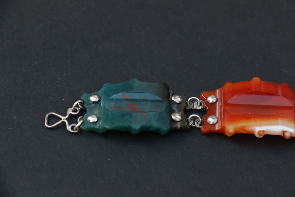  Scottish Agate and silver bracelet, circa 1880 View IX