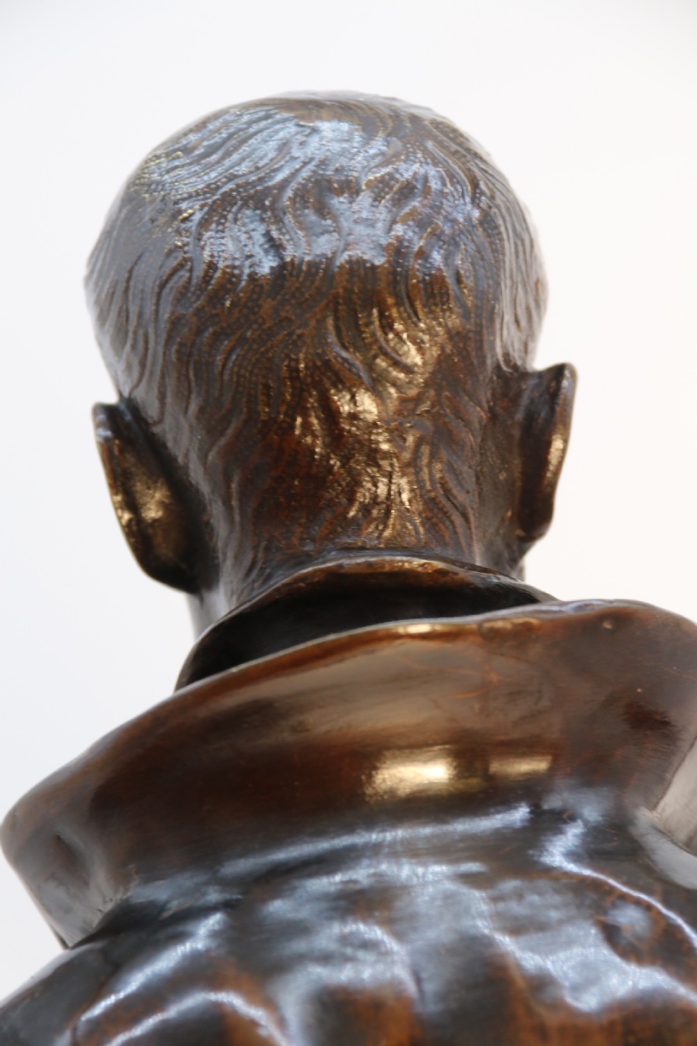 A 19th-century dark patinated bronze figure depicting French poet Joachim de Bellay in 16th-century period costume. View XXXI