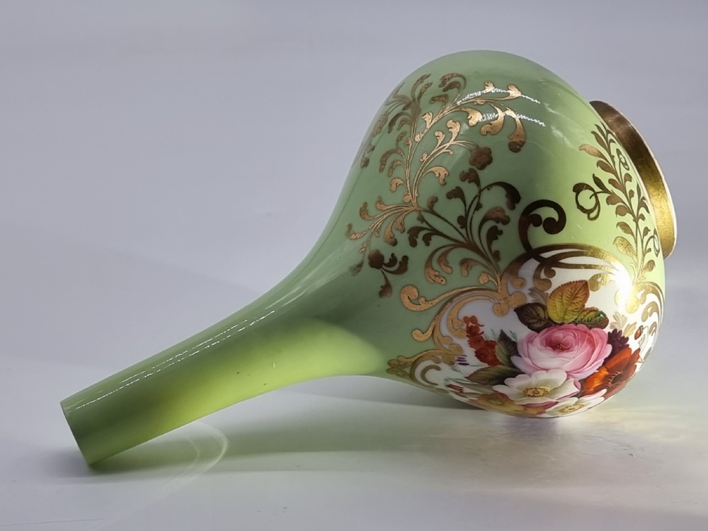 A Chamberlain and Co. Worcester porcelain vase hand painted with a floral display. View XVI