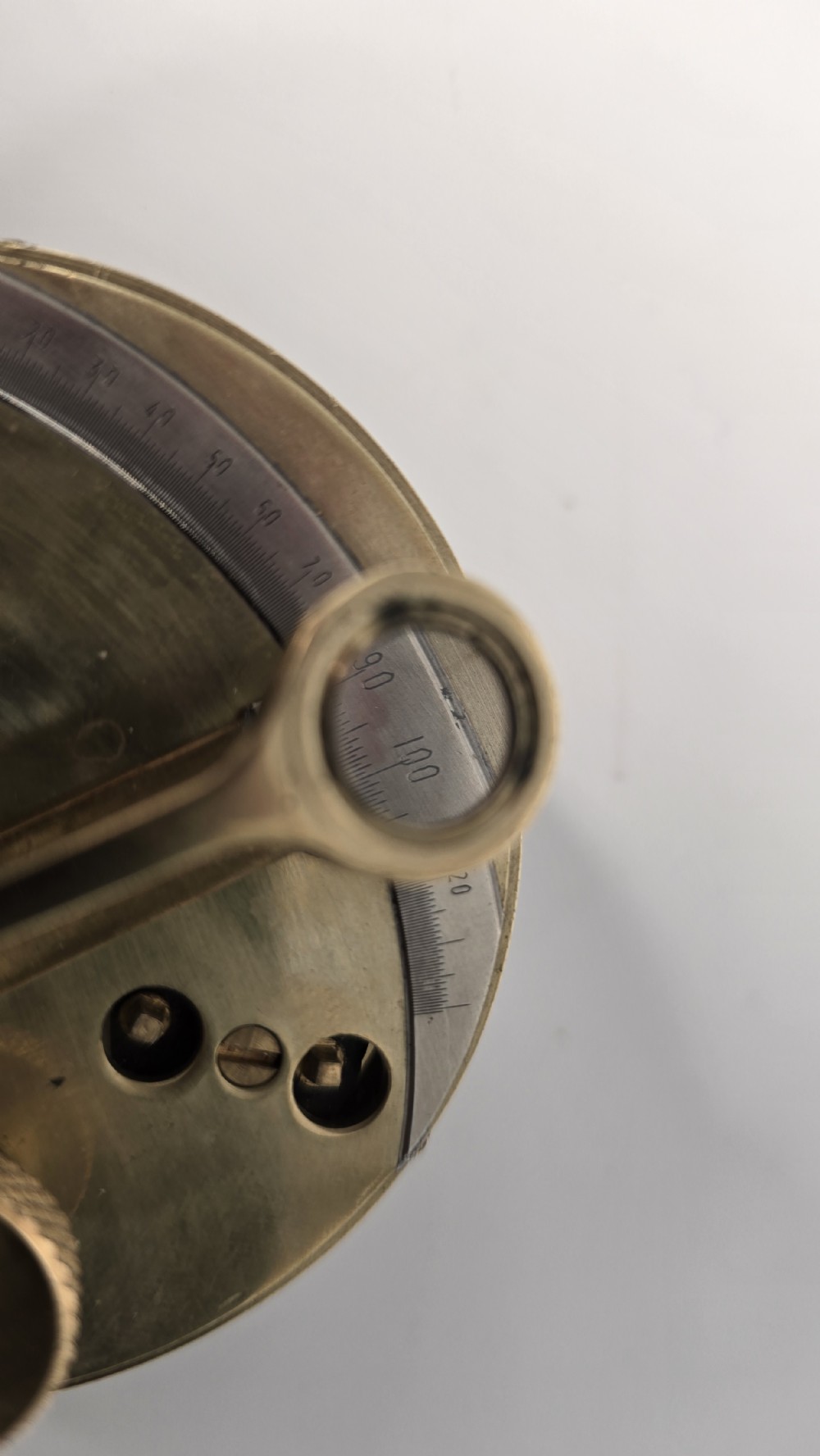 A rare military brass pocket sextant, first world war period, C 1915 View XVII