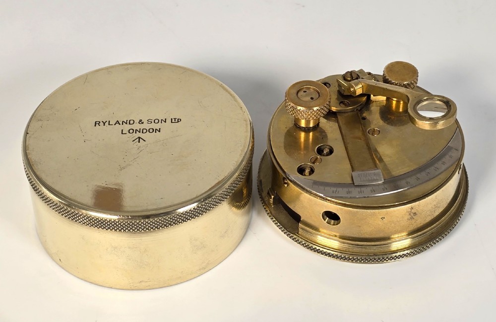 A rare military brass pocket sextant, first world war period, C 1915 View XXI