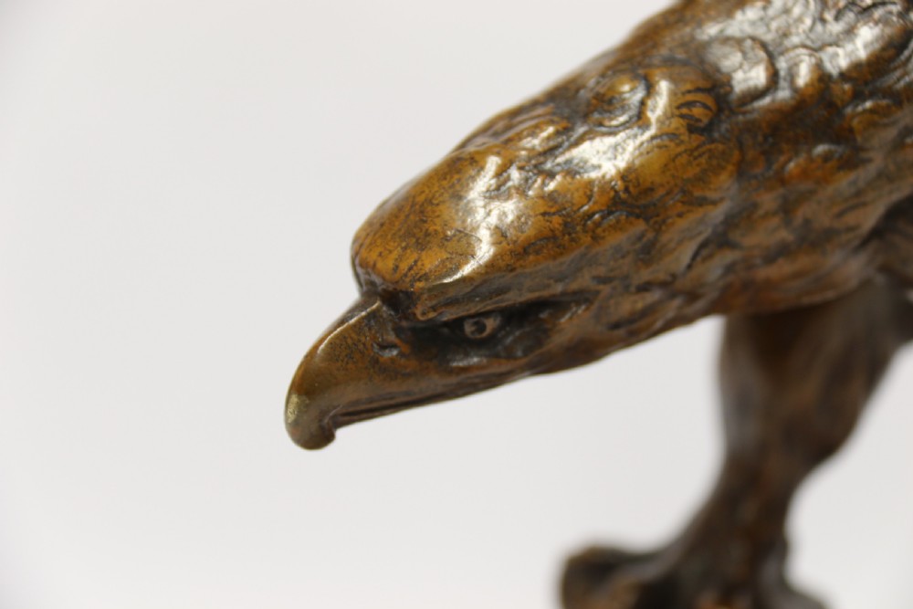 A large and impressive bronze sculpture of a Eagle by Claude Mirval View XXIV