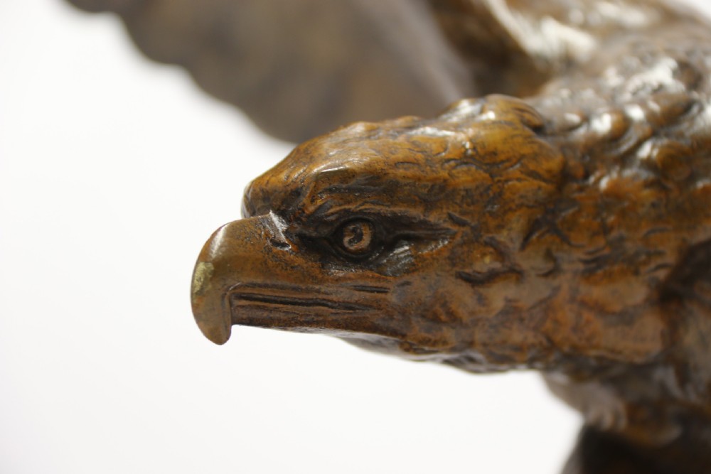 A large and impressive bronze sculpture of a Eagle by Claude Mirval View XXV
