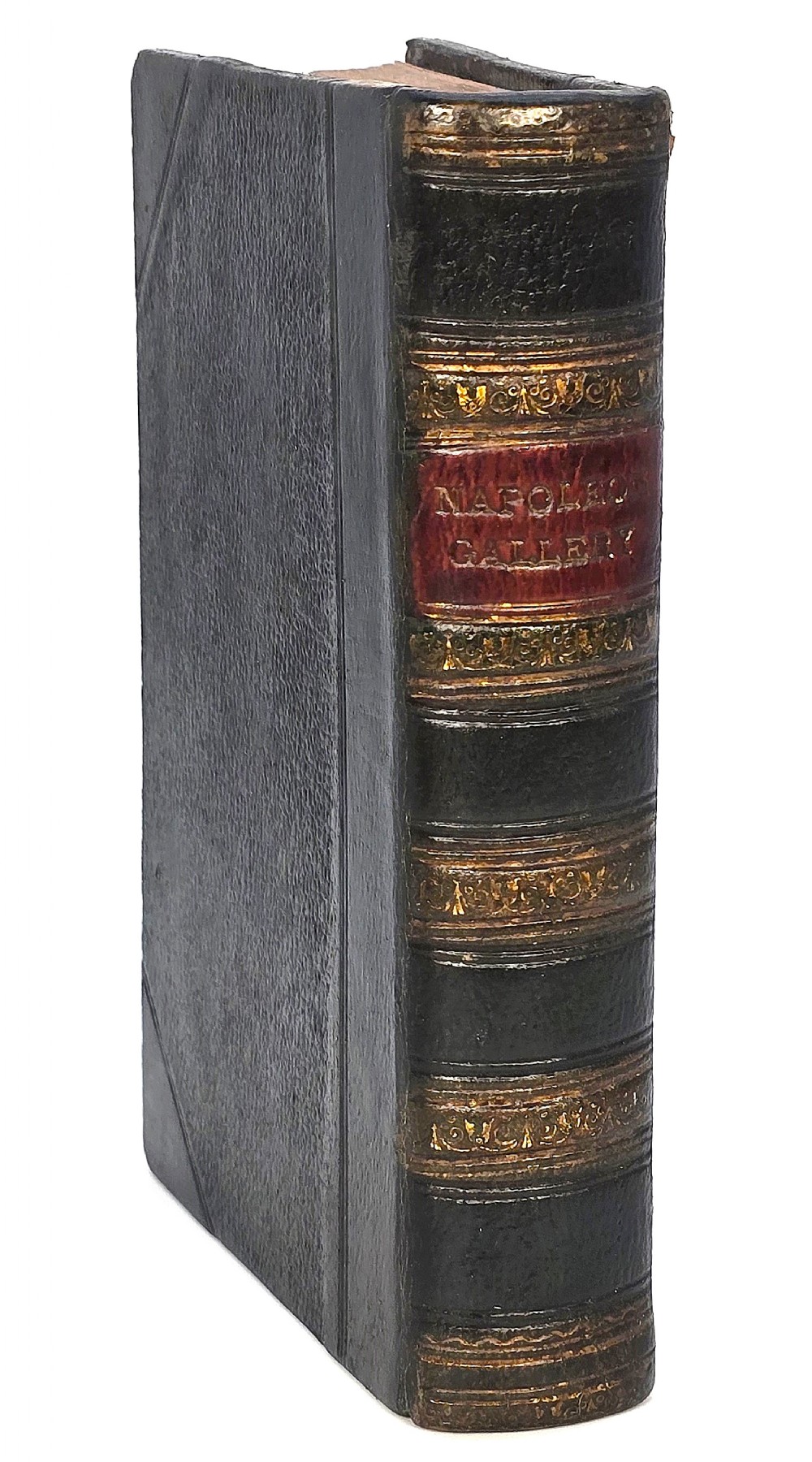 Napoleon's Gallery, a rare 19th century leather bound book published in 1837.