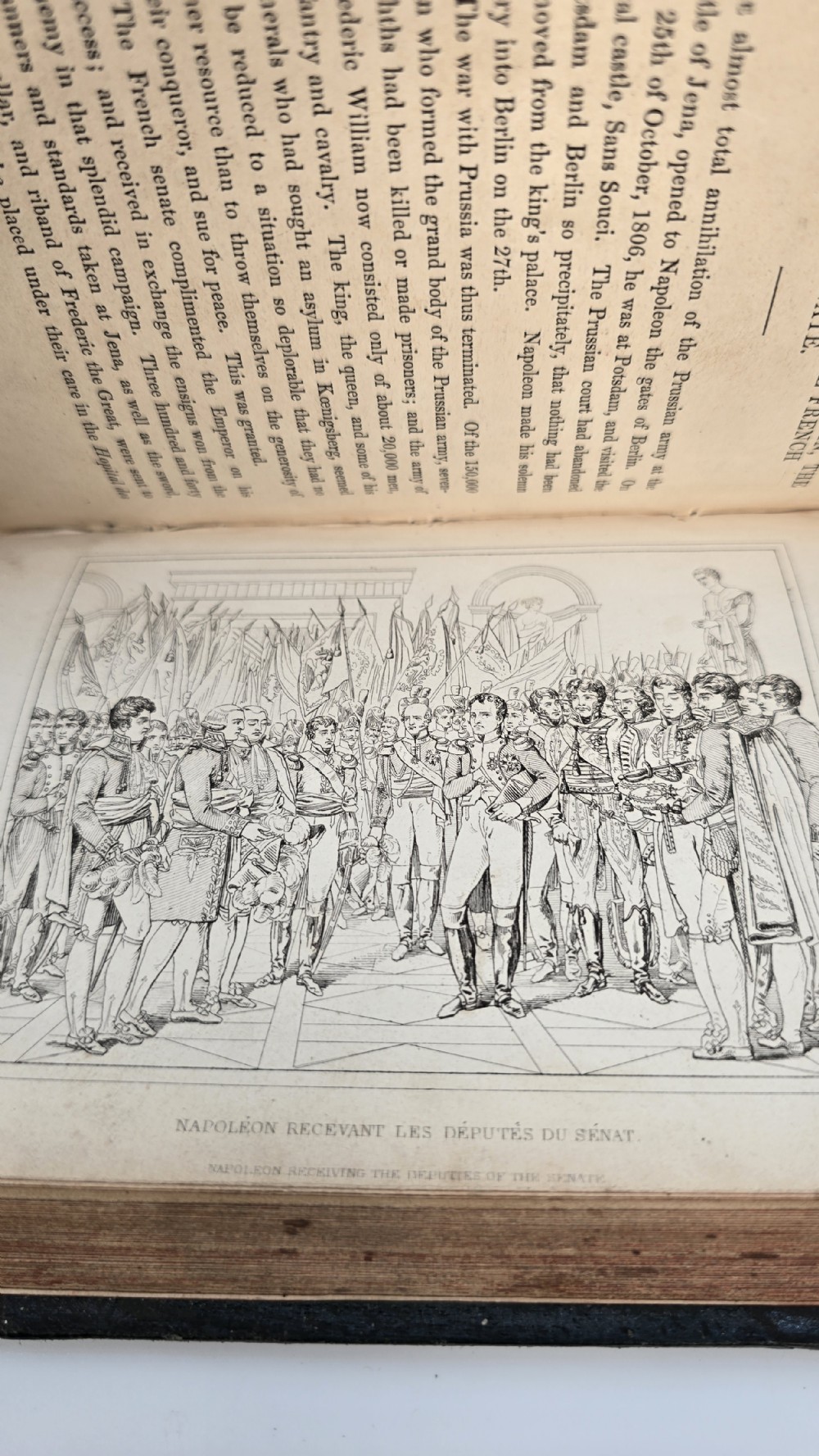 Napoleon's Gallery, a rare 19th century leather bound book published in 1837. View V