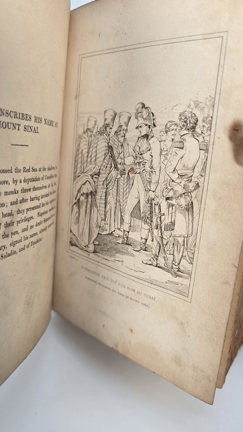 Napoleon's Gallery, a rare 19th century leather bound book published in 1837. View VII