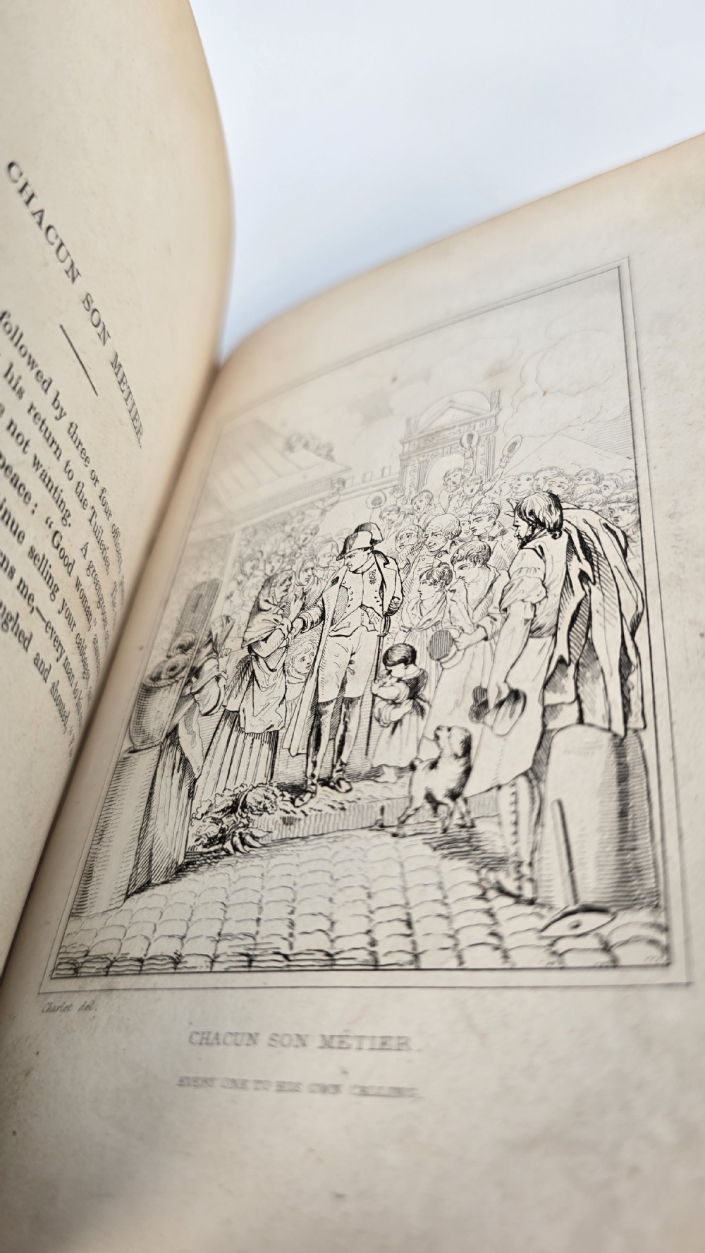 Napoleon's Gallery, a rare 19th century leather bound book published in 1837. View IX