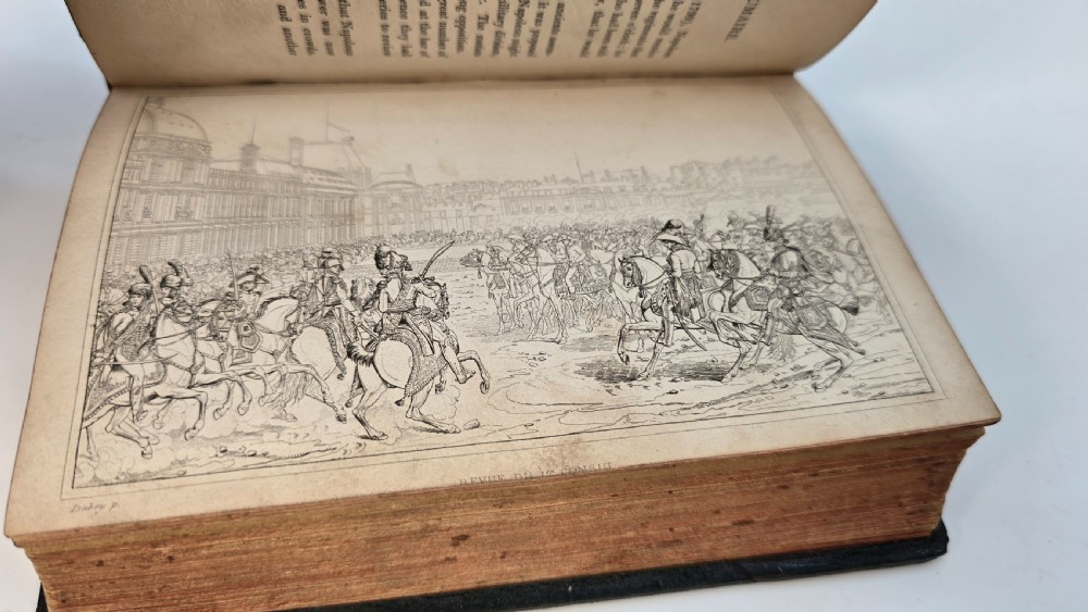 Napoleon's Gallery, a rare 19th century leather bound book published in 1837. View X