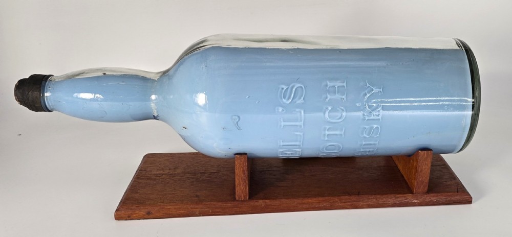 Two ships in a bottle, diorama, folk art, circa 1920 View X
