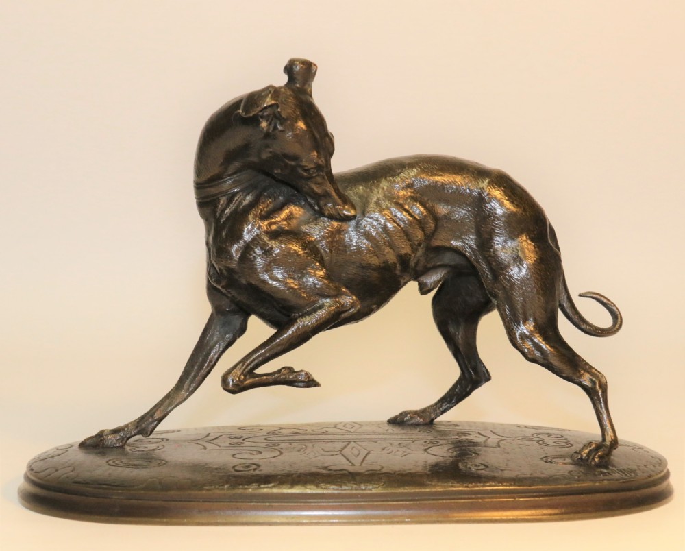 A bronze study of a Grey Hound, by Joseph Chemin, circa 1860 View II