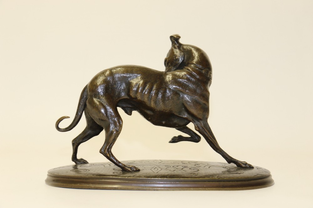 A bronze study of a Grey Hound, by Joseph Chemin, circa 1860 View III