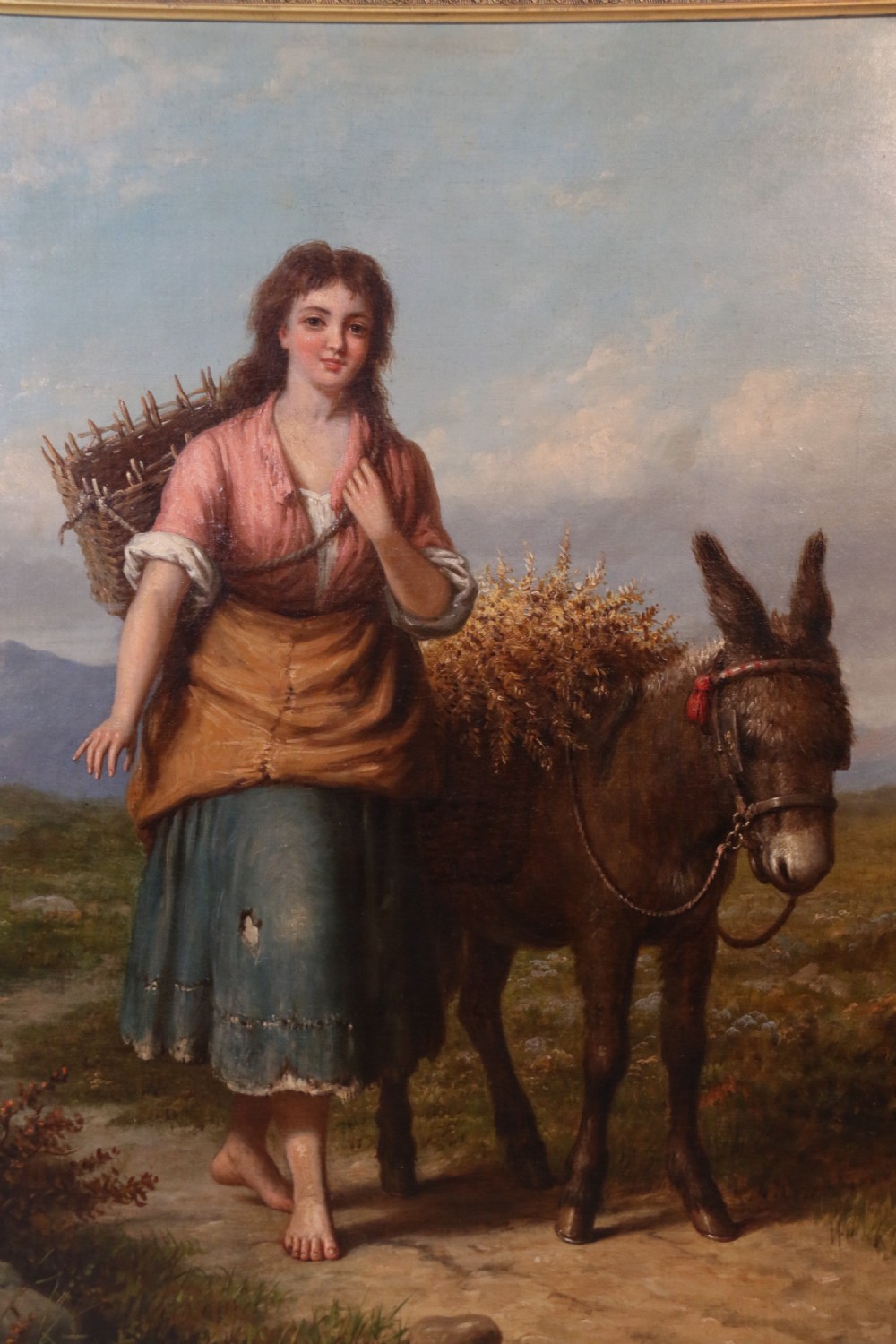 19th century large pair of Victorian oil paintings on canvas by Walter Jackson, circa 1870 View V