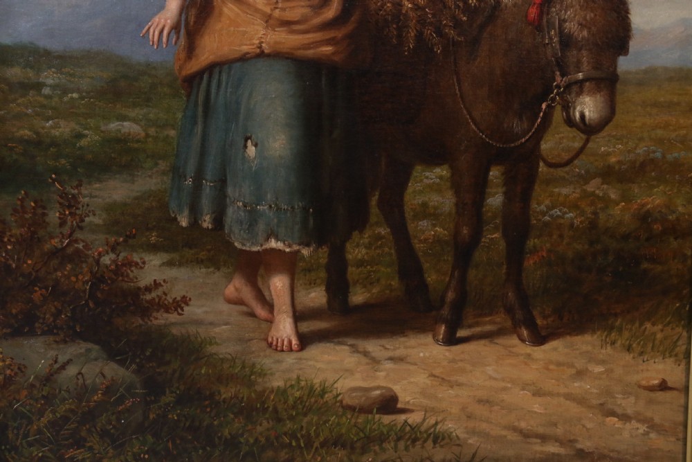 19th century large pair of Victorian oil paintings on canvas by Walter Jackson, circa 1870 View VII