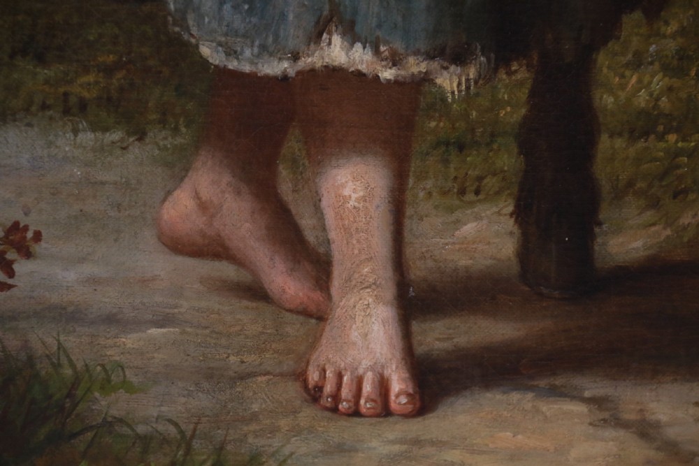 19th century large pair of Victorian oil paintings on canvas by Walter Jackson, circa 1870 View XI