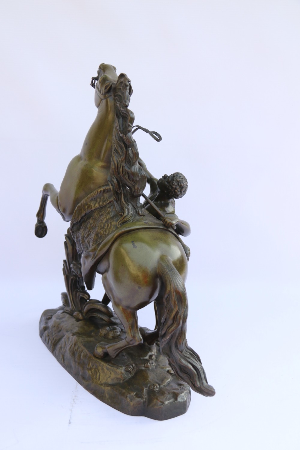 A large pair of 19th century French bronze Marly Horses after Coustou. View XXV