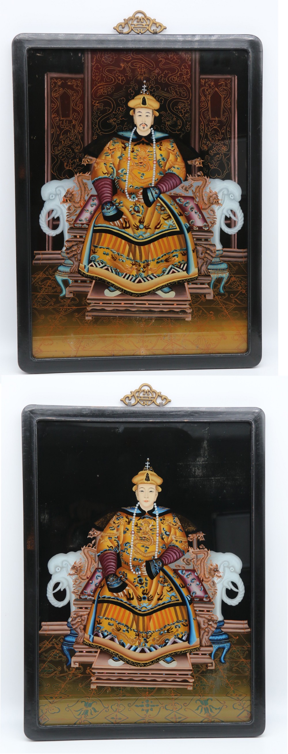 Chinese reverse painted pictures on glass circa 1920