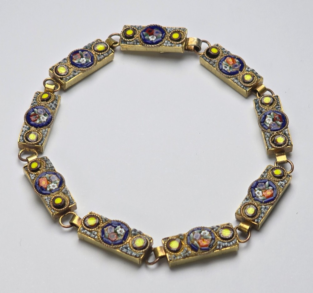A fine Italian micro mosaic bracelet