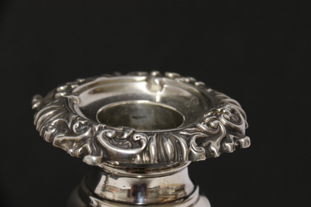 A pair of silver telescopic candlesticks, Sheffield  1816, rare View IX