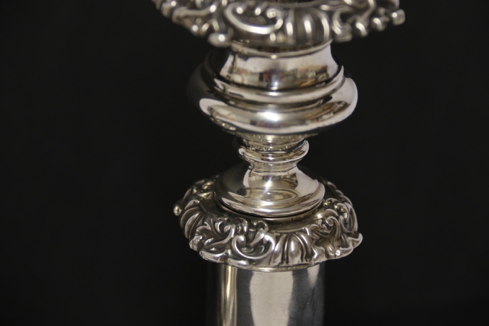 A pair of silver telescopic candlesticks, Sheffield  1816, rare View X