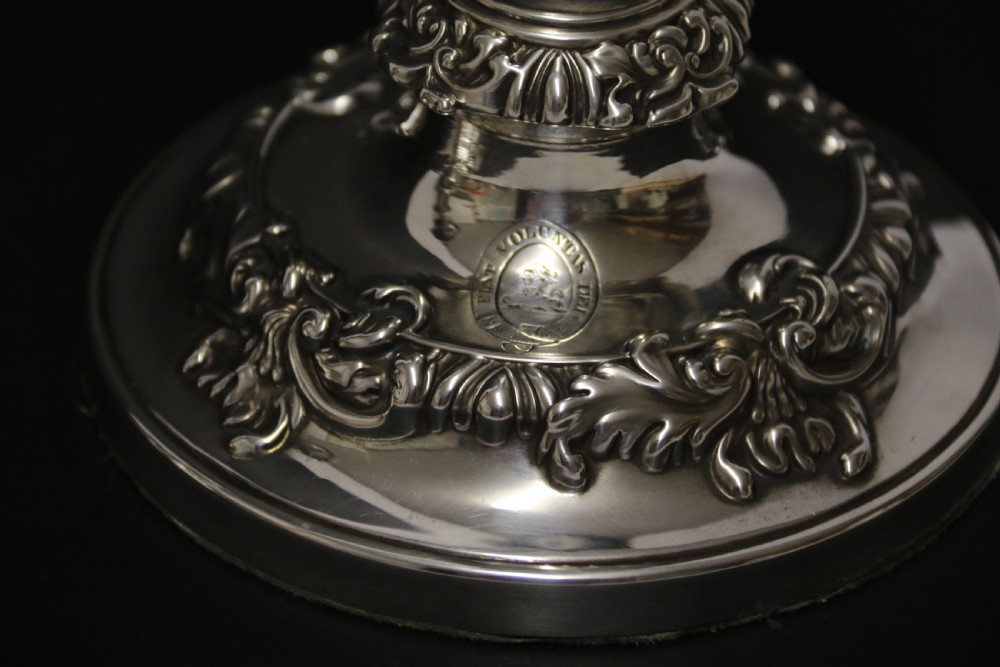 A pair of silver telescopic candlesticks, Sheffield  1816, rare View XII