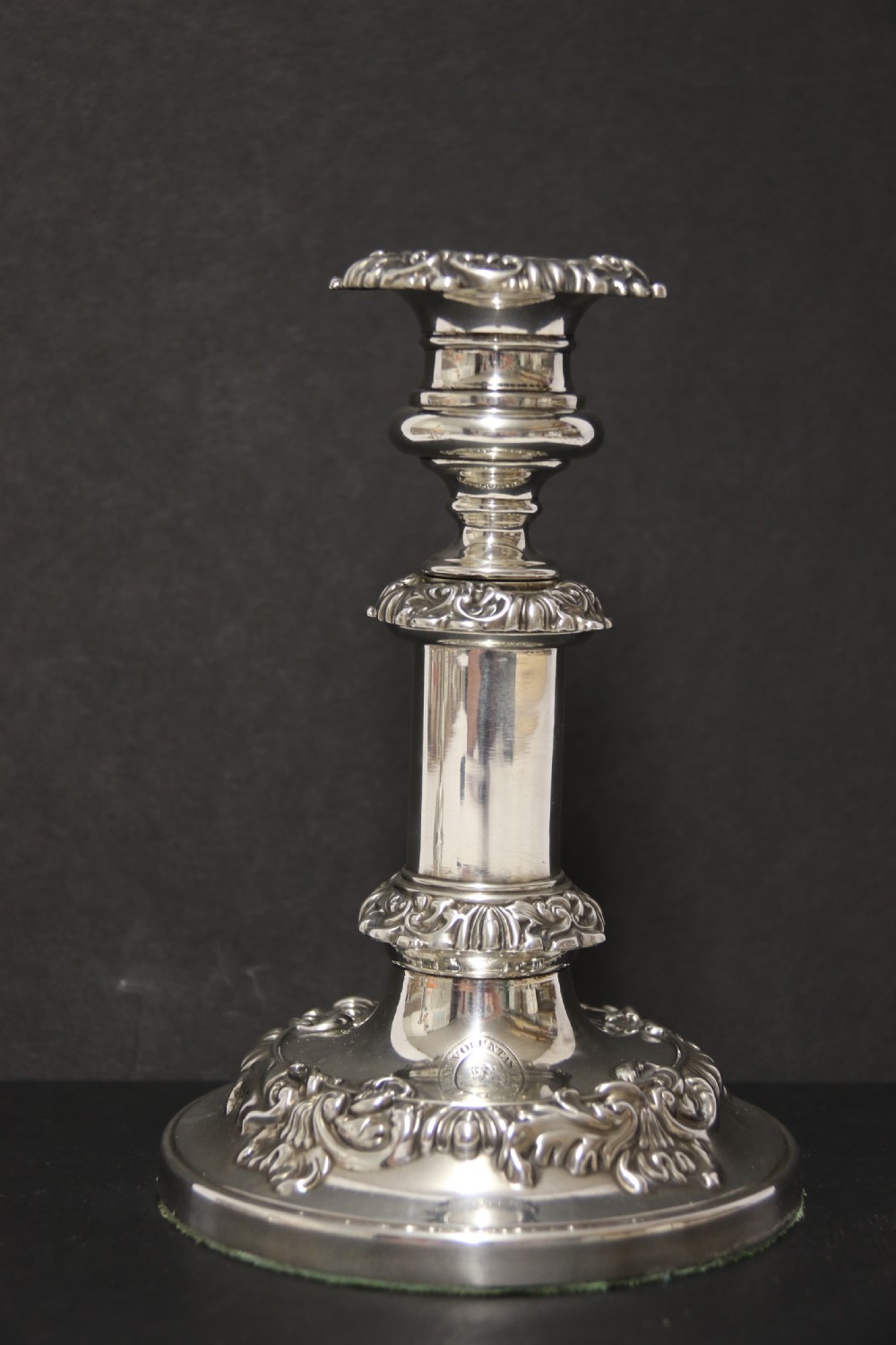 A pair of silver telescopic candlesticks, Sheffield  1816, rare View XIII