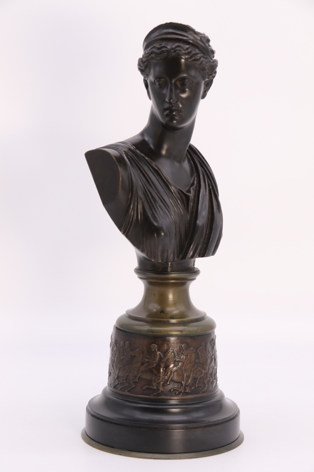 Diana the Huntress, bronze bust, French circa 1860 View V