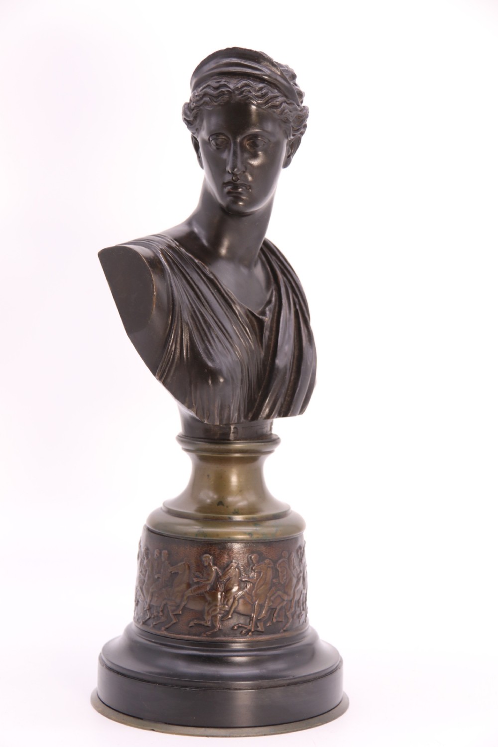 Diana the Huntress, bronze bust, French circa 1860 View VI