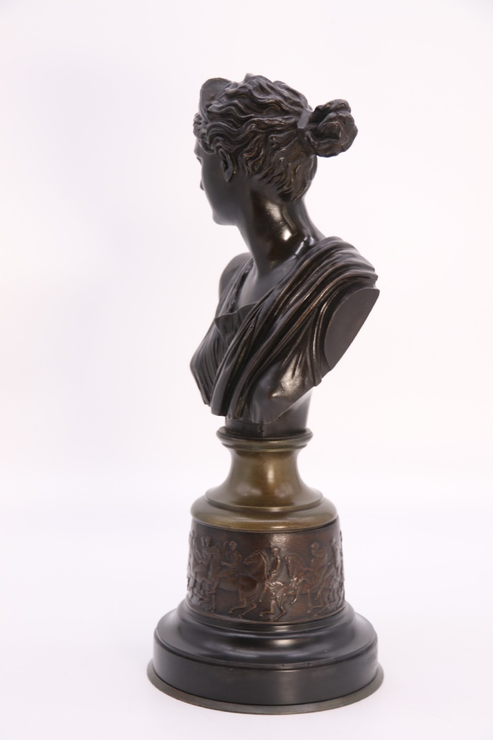 Diana the Huntress, bronze bust, French circa 1860 View VIII