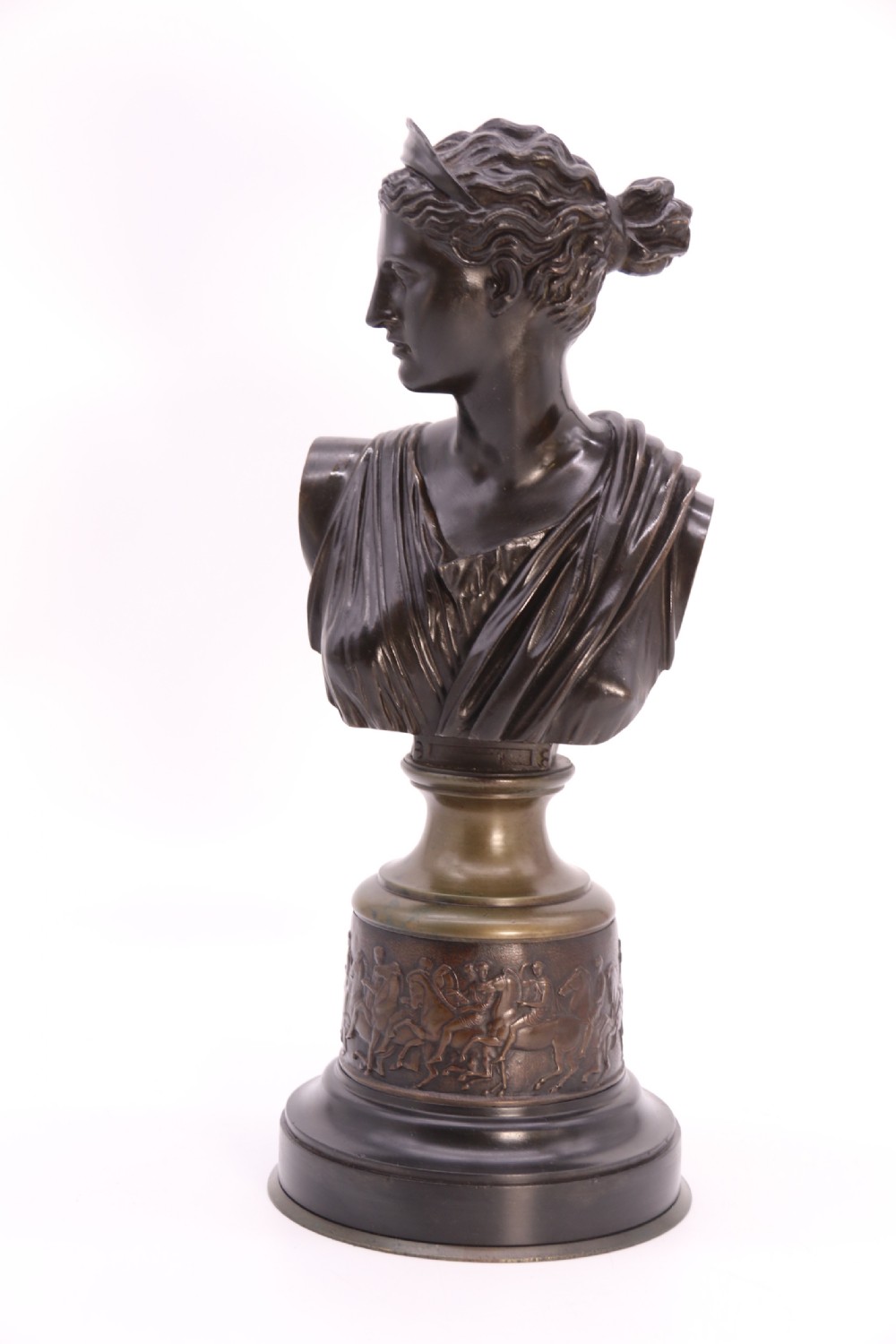 Diana the Huntress, bronze bust, French circa 1860 View IX